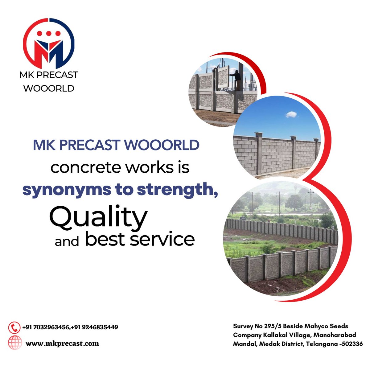 🏗️ Building Dreams with MK Precast 🏗️
When it comes to concrete works, MK Precast stands tall as a synonym for strength, quality, and unmatched services. 
#MKPrecastWorld #PropertyBoundaries #FrontStreetElegance #VersatilePrecastSolutions #AestheticAppeal #Functionality #Custome