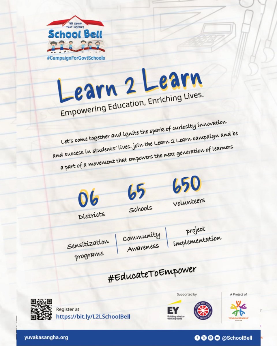 Join the Education Revolution! 🚀 Be a part of "Learn 2 Learn" and ignite young minds. 💡📚 Volunteer to shape the future of education and inspire brighter tomorrows. Ready to make a difference? Sign up now! 🤝 #Learn2Learn #EducationRevolution #VolunteerForChange