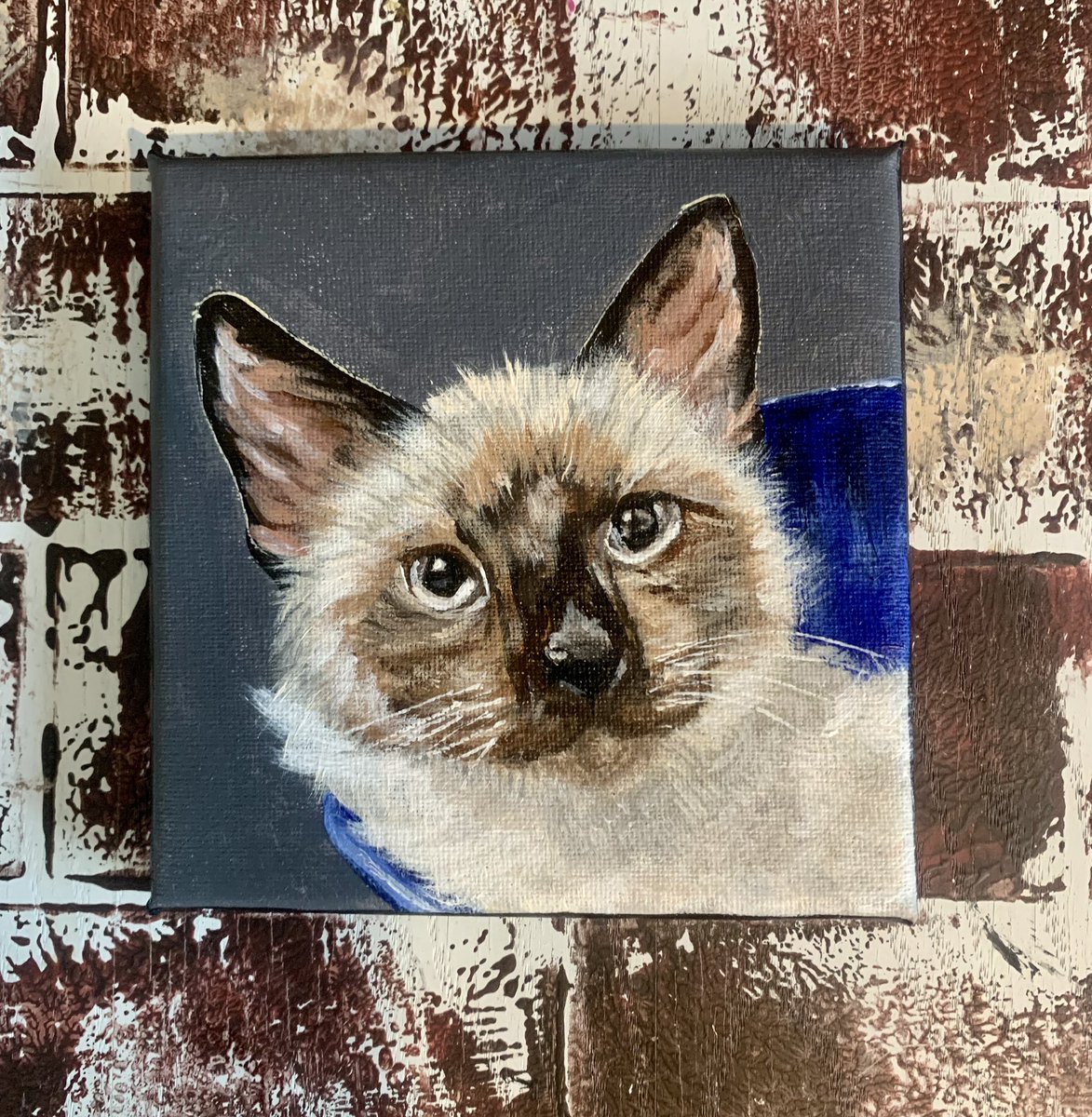 QueenOfArtsLV's tweet photo. #PaintingOfTheDay- My 2nd Siamese cat commission and I absolutely loved painting this beauty ❤️ 🐈⬛
#QueenOfArts #LasVegasArtist #PetPortraitArtist #PetPortrait #ArcylicPainting #siamesecat #siameseworld #siamesecats https://t.co/cGSI65ZGPA