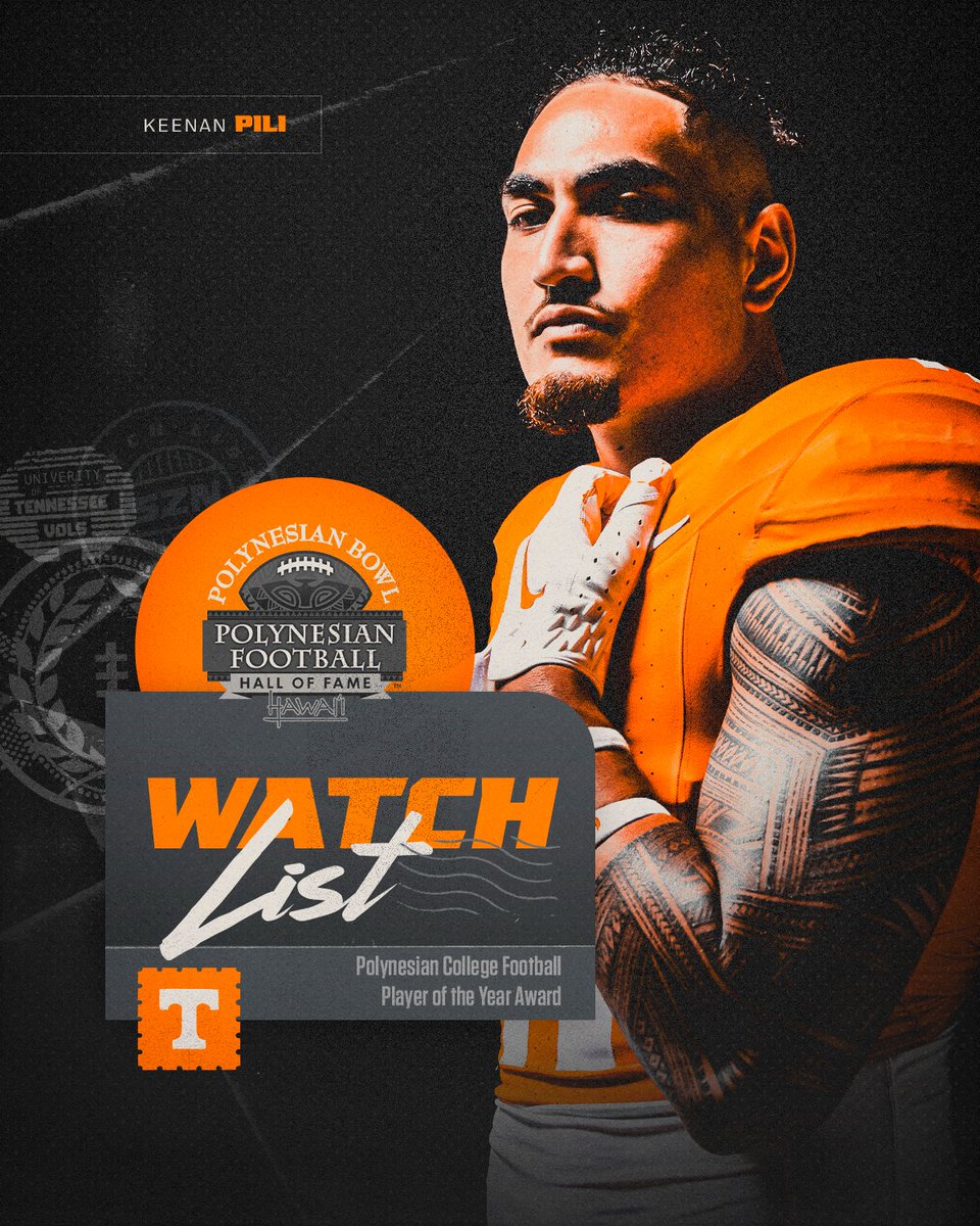 𝐖𝐚𝐭𝐜𝐡𝐥𝐢𝐬𝐭 𝐒𝐞𝐚𝐬𝐨𝐧 👀 @KeenanPili7 has been named to the @PolynesianFBHOF College Football Player of the Year Award Watchlist. STORY » bit.ly/3qyN2j1 #GBO 🍊