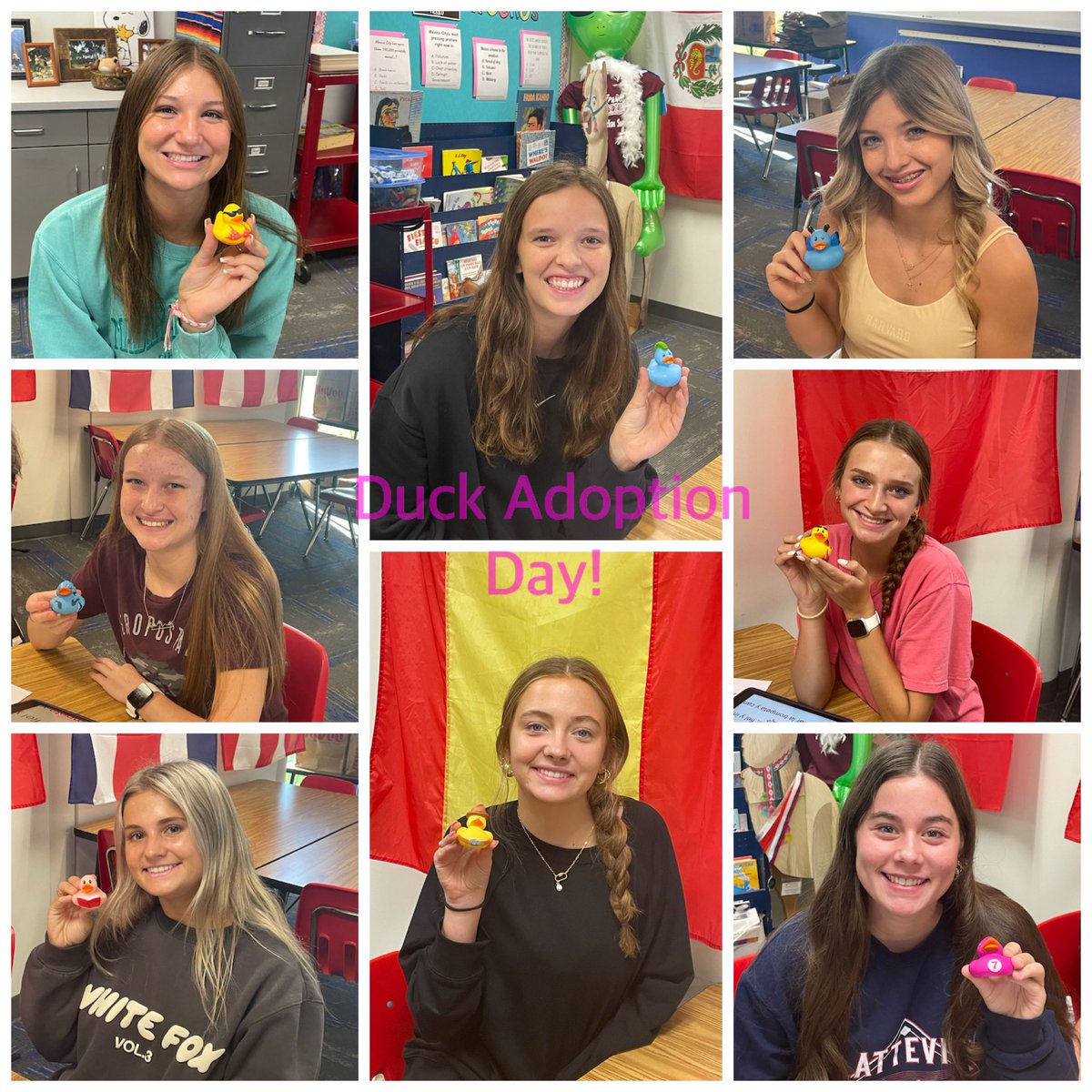 Sra_Ehrke's tweet image. Duck Adoption Day @Platteview_HS #Español4 #Patos❤️🦆