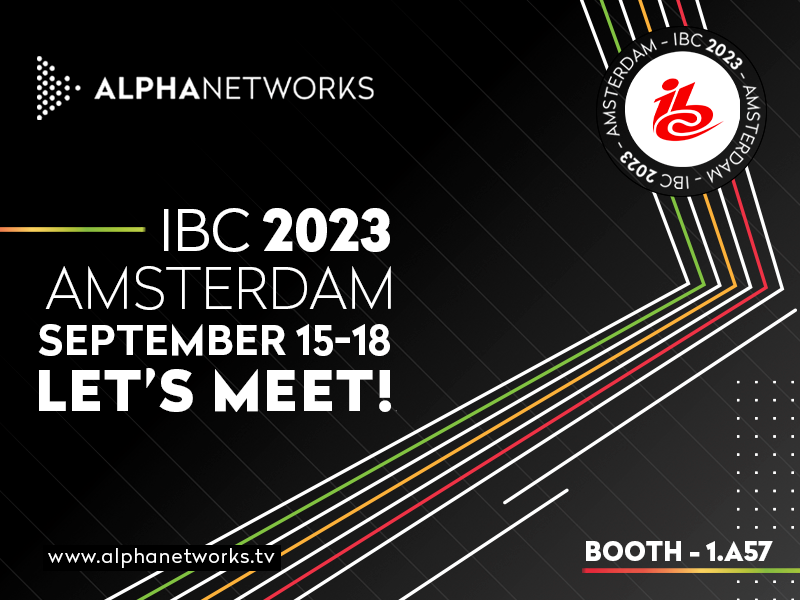 [News] 🚀 
 
🤓 Venez nous rejoindre à l'IBC cette année! En plus de la solution Bee 🚀, vous pourrez découvrir toute la gamme de produits d'Alpha Networks.
 
😎 N'attendez plus et prenez rendez-vous dès maintenant 🗓️. 

👉 lnkd.in/eFP4YWms 

#AlphaNetworks #ibc2023