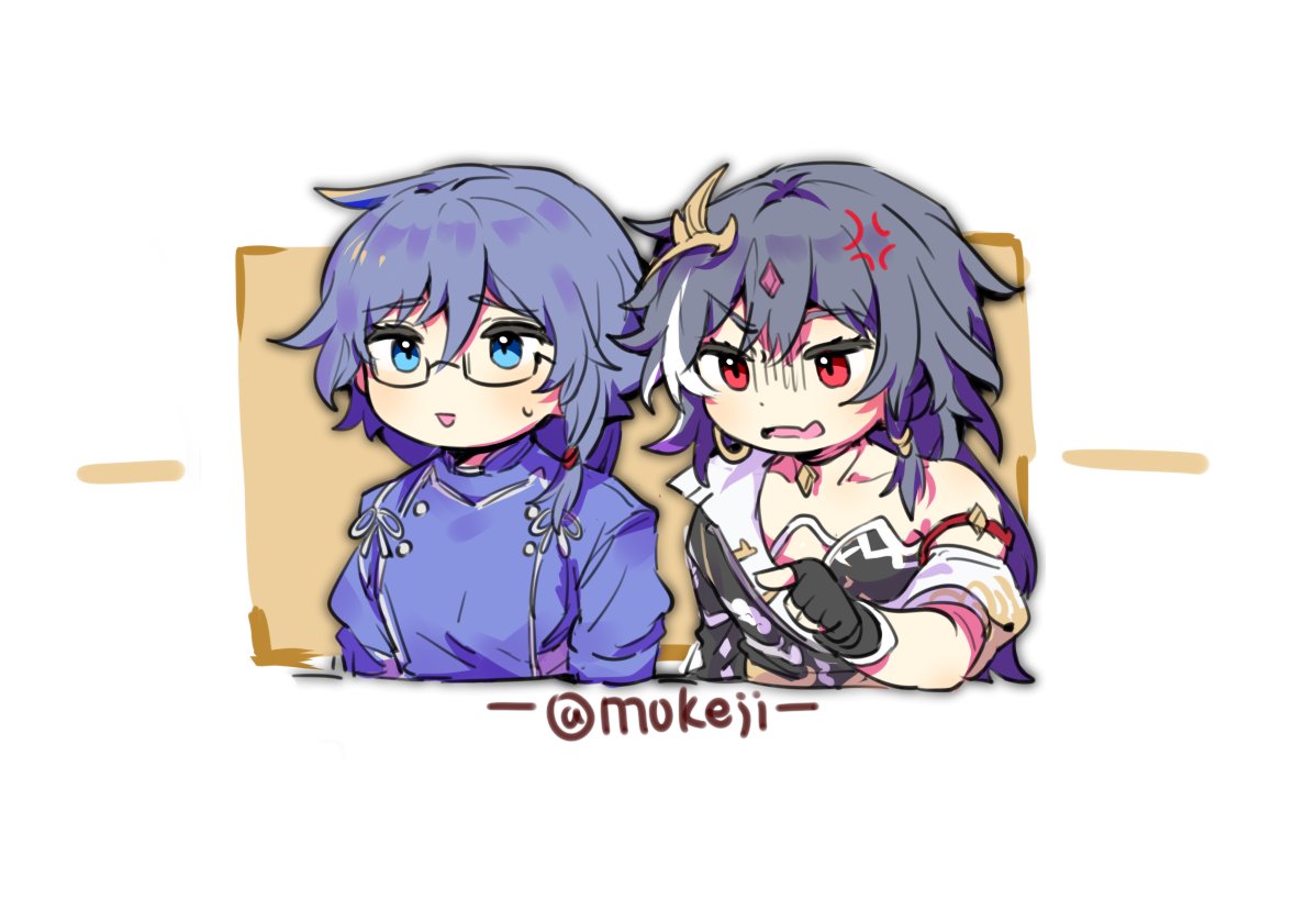 jiangkemo's tweet photo. #sentihua
#topaz&amp;numby
#HonkaiStarRail 
#fuhua

A joke, because she's so much like both of them. Is that a merger?
Fu Hua's wife was angry（） https://t.co/FrJyorTOPh