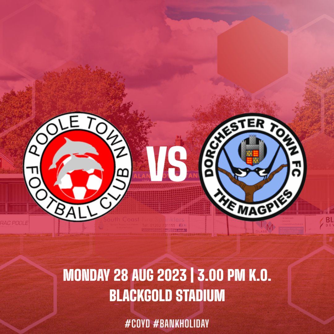 📢 HOSPITALITY OPPORTUNITY AVAILABLE 📢

Due to unforeseen circumstances our Bank Holiday match against <a href="/DorchTownFC/">Dorchester Town FC</a> is now available for Corporate Sponsorship &amp; Hospitality.

For a good deal get in touch with us!
📧 info@pooletownfc.co.uk