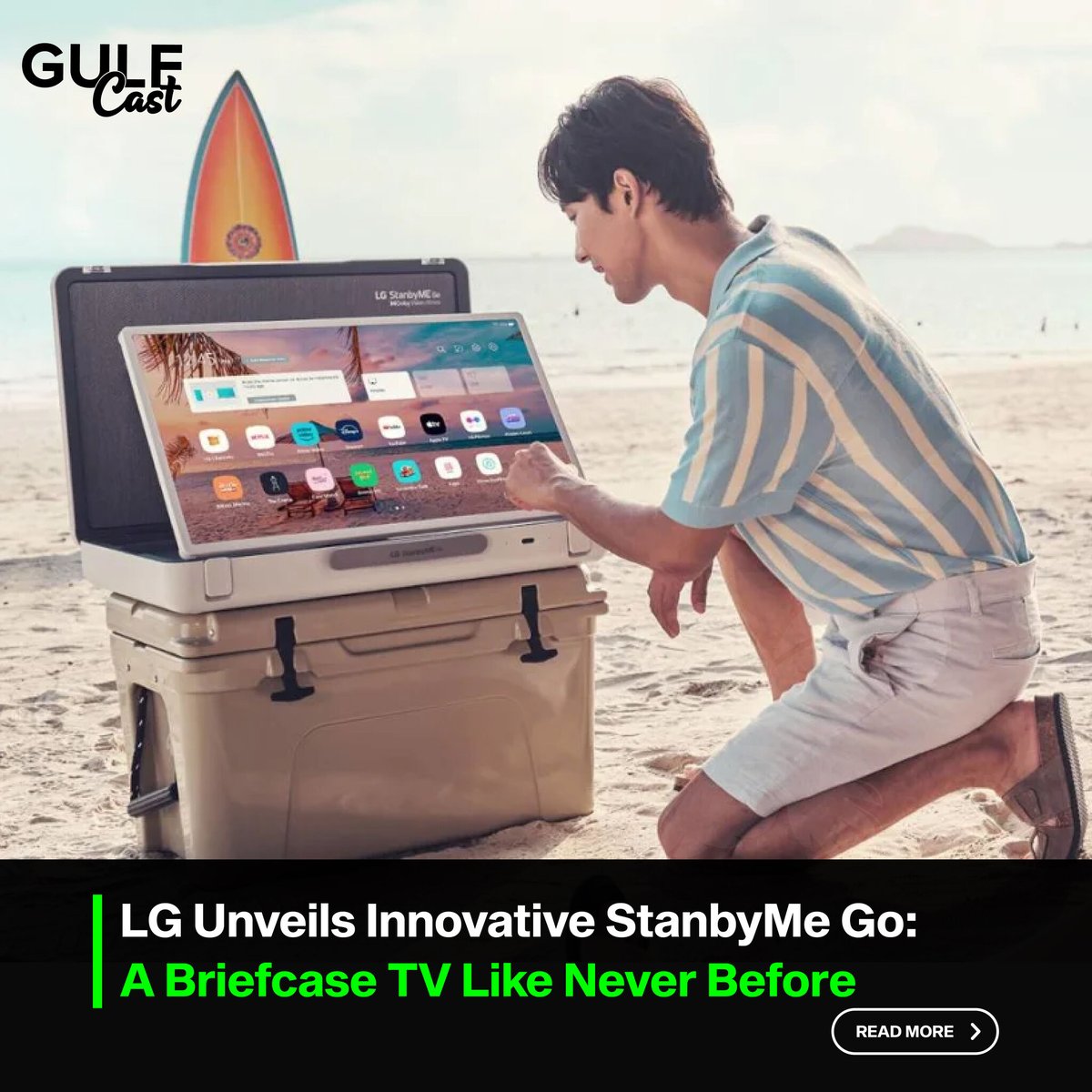 LG has redefined on-the-go entertainment with the revolutionary StanbyMe Go. Imagine having a 27-inch touchscreen TV right in your briefcase.
For Detail: bit.ly/3OCYrGM

#LGStanbyMeGo #InnovationUnleashed #LG #tv #innovation #tech #news #fy #gulfcast #webos #briefcasetv