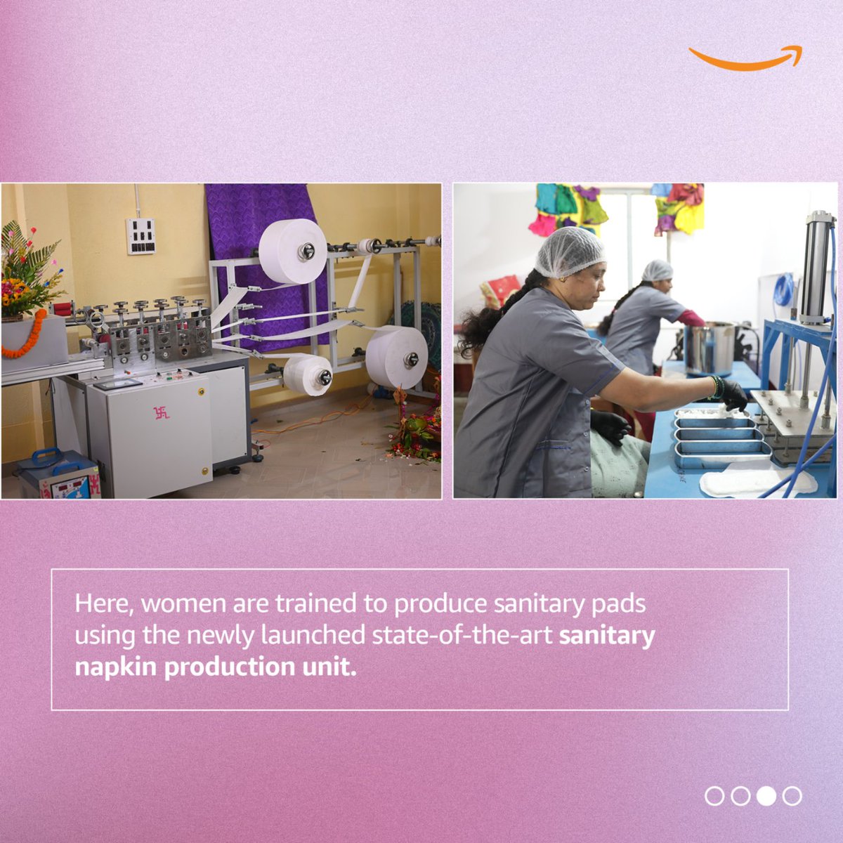 AmazonNews_IN's tweet image. As part of our community engagement initiative to empower women in West Bengal, we are launching a sanitary napkin production unit in Kolkata. 
This new unit, combined with awareness campaigns for women's health &amp;amp; hygiene are helping overcome barriers. 
#AmazonInTheCommunity