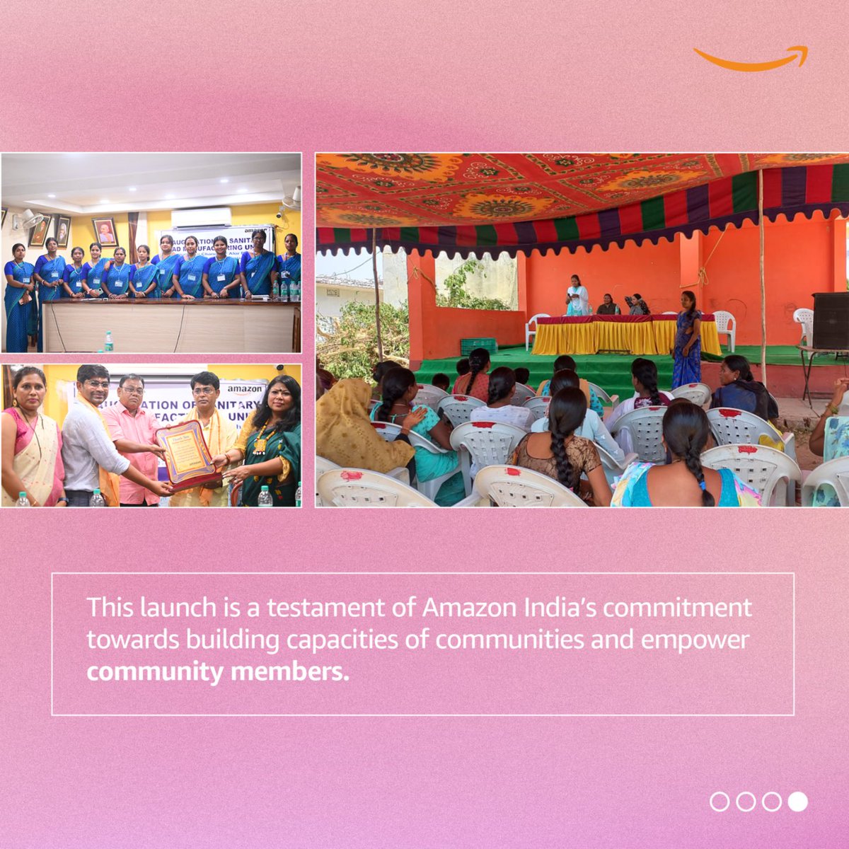 AmazonNews_IN's tweet image. As part of our community engagement initiative to empower women in West Bengal, we are launching a sanitary napkin production unit in Kolkata. 
This new unit, combined with awareness campaigns for women's health &amp;amp; hygiene are helping overcome barriers. 
#AmazonInTheCommunity