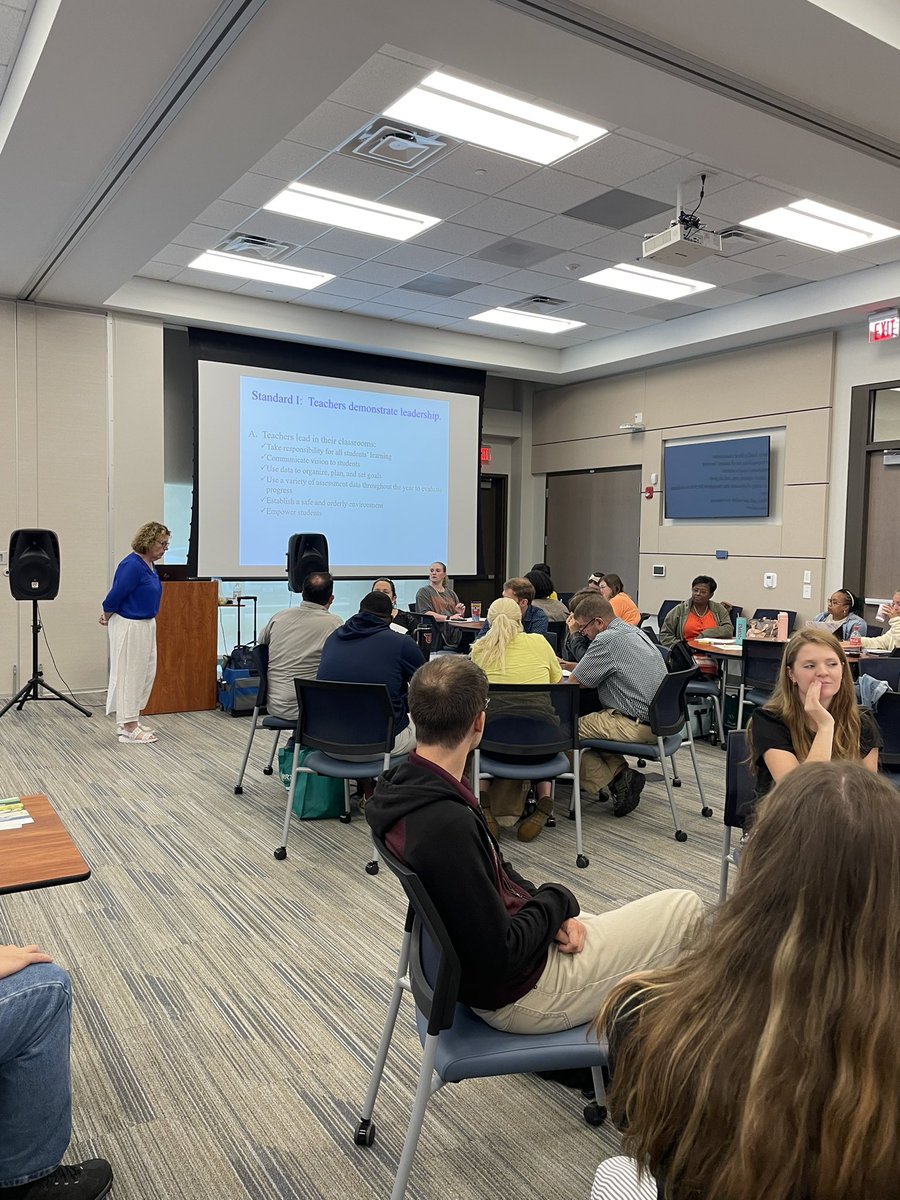 Cheryl Fuller providing training on the NC Teacher Evaluation Instrument