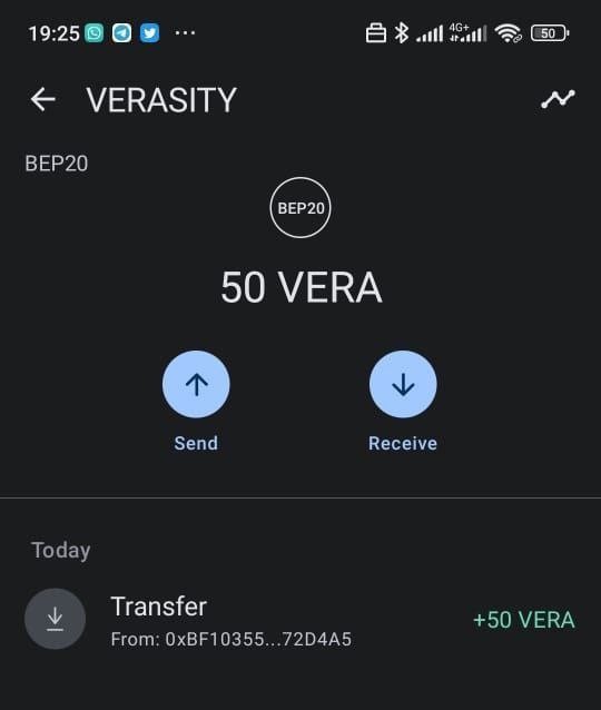 Amazon
🚨🔥 AIRDROP ALERT 🔥🚨 

Claim 50 VERA: verasitylab.site/?ref=0xd6d40f7…

🔹 1. Open TRUST WALLET
🔹 2. Choose Dapp/Browser
🔹 3. Copy and paste this link on your dapp 👇👇.

-Contract Address: 0xBF1035563c619F0D7102873bC569Cf3AA172D4A5