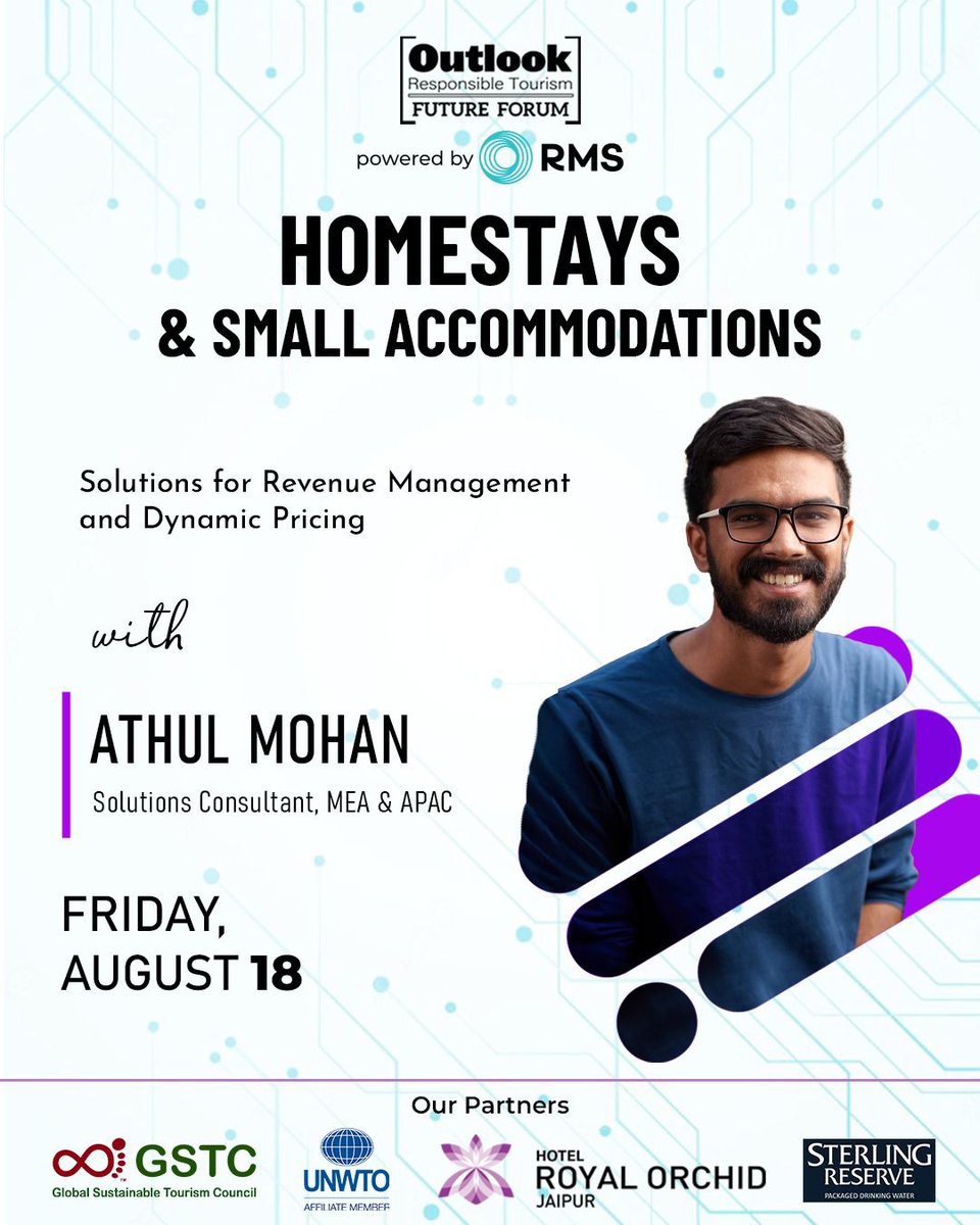 outlookbusiness's tweet image. #RMScloud | Athul Mohan is the Solutions Consultant at Price Labs. With a background in both the Hospitality and Software industries, Athul currently oversees expansions in the Asia Pacific and Middle East markets for PriceLabs.
Join him and our other speakers at the Outlook…