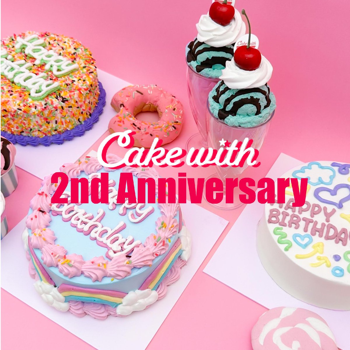 arthur_kingdom_'s tweet photo. Cake with 2nd Anniversary🎂💓 https://t.co/YEeztrGzah