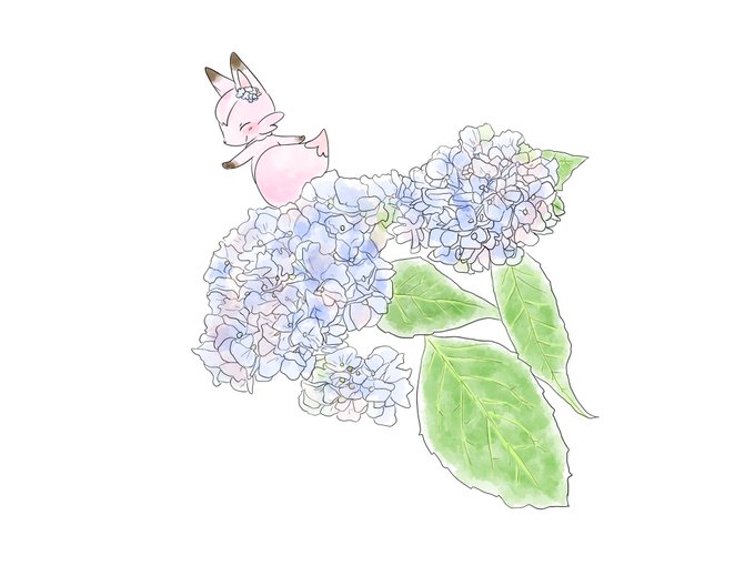 「閉じた口 紫陽花」のTwitter画像/イラスト(新着)