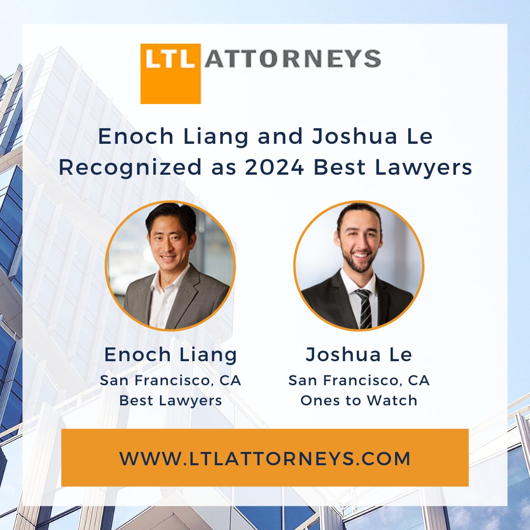 LTL Attorneys is pleased to announce Enoch H. Liang's selection for the 2024 Best Lawyers list in IP Litigation. Additionally, Joshua T. Le is recognized in Best Lawyers: Ones to Watch for Labor &amp; Employment Litigation.

Read more: linkedin.com/feed/update/ur…

#BestLawyers