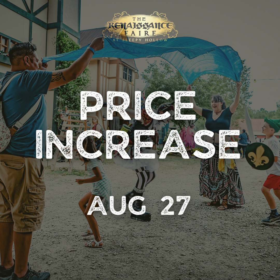 Calling all lords and ladies, Ticket prices increase in 10 days! Embark on a time-traveling adventure at Sleepy Hollow, where the enchanting realm of knights and maidens comes alive.

Don’t hesitate and buy your tickets ASAP!
secure.interactiveticketing.com/1.39/965721/#/…