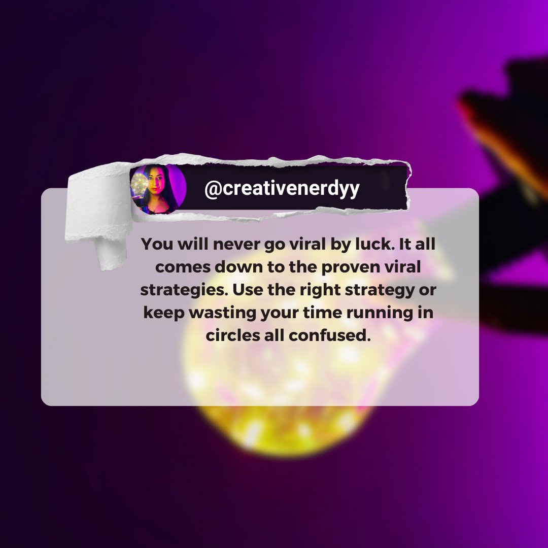 creativenerdyy's tweet photo. 🐎Viral videos are crafted wisely using strategies that guarantee success. 
Start devising your own creative strategy that prioritizes 
content idea 💡
Audience retention 🔁
Top notch editing 👌

#contentstrategy #marketing https://t.co/Fd1DYjS9rB
