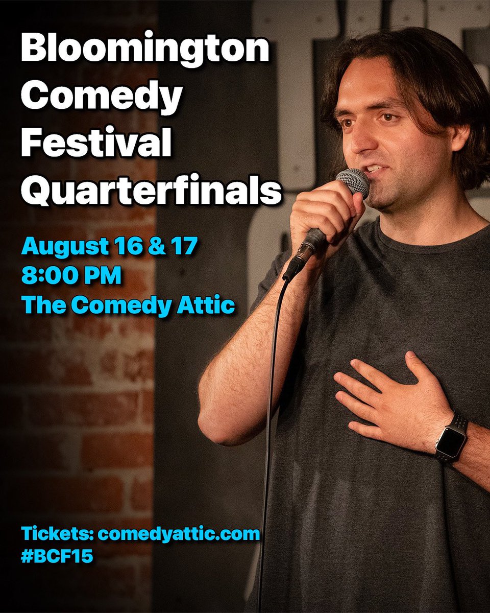 SohileAli's tweet photo. ❗️Bloomington! Get the hell out to The @comedyattic TONIGHT at 8pm! It’s a hell of a lineup and great time overall! I better see YOU there! 🤬🥵🫠
#BCF15 https://t.co/lEx7nX6qGK