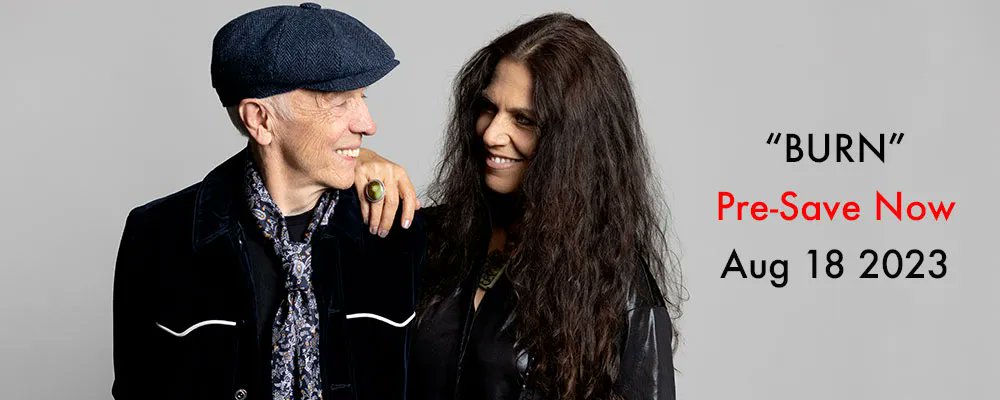 So @robintrower said: 'I've worked with some great vocalists over the years, but working with Sari Schorr and her expressive vocal range has inspired me to write a new album just for her voice. Our single 'Burn' out Aug 18th 2023. Pre-save the single here: buff.ly/3scpJfw