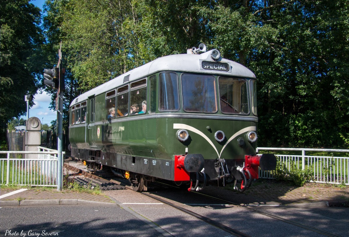 GarySevern7's tweet photo. Waggon und Maschinebau progenitor diesel railbus No.79960 built in 1958 is seen in action at Lockside road at the Ribble Steam Railway and Museum Preston.
Wednesday 16th August 2023.
Photo: Gary Severn. https://t.co/P8nXsHvqwK
