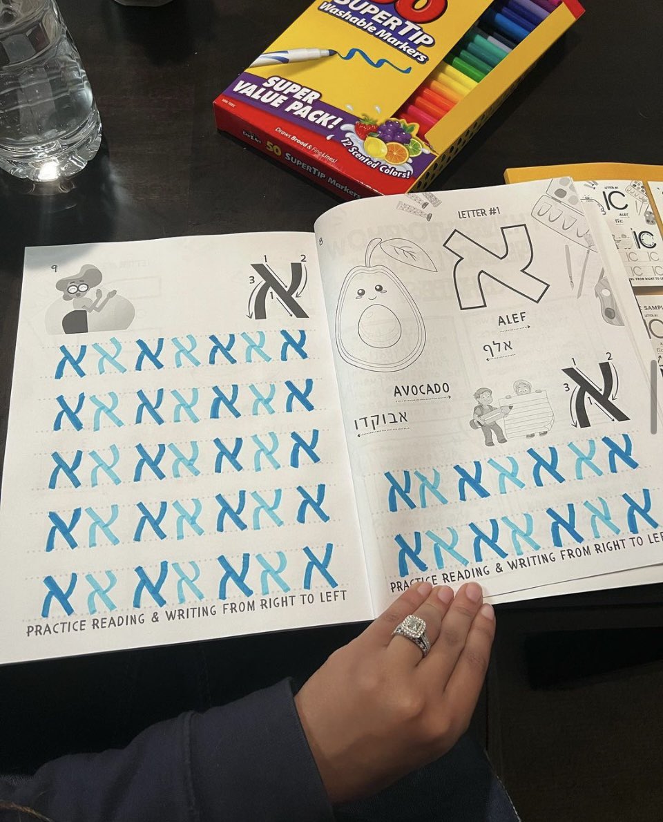 hebrewbyinbal's tweet image. Received this wonderful picture showing a great job practicing the first letter of the #hebrew alphabet “Alef”

It’s a great idea to color in the letters! 

Order your Hebrew 1 book today: hebrewbyinbal.com/order 

#hebrewlesson #hebrewalphabet #jewish #learnthealphabet