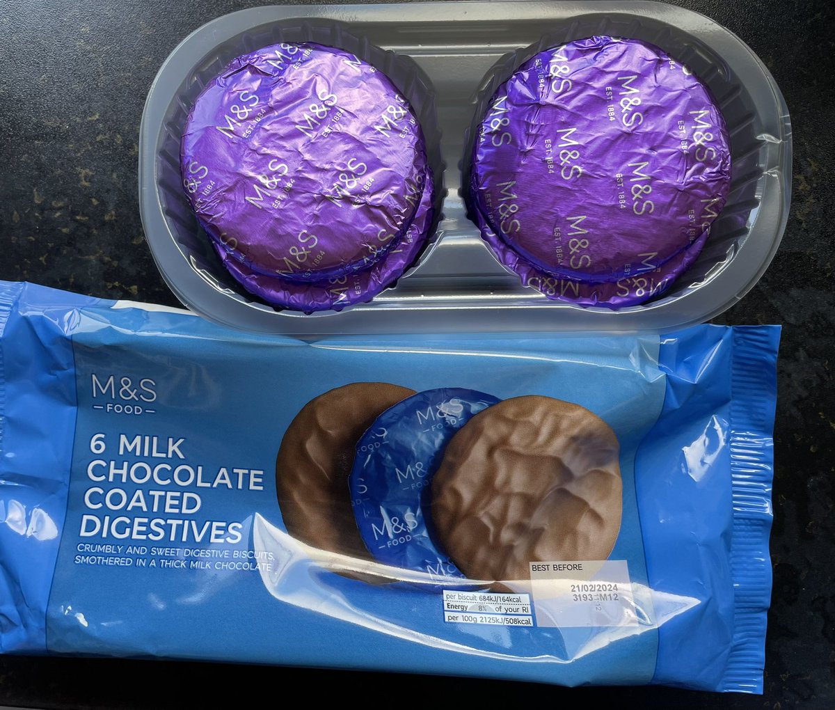 JuJude77's tweet photo. @marksandspencer What’s happened to your “blue biscuits” as we affectionately call them?!?! https://t.co/SkNzvCbzm4