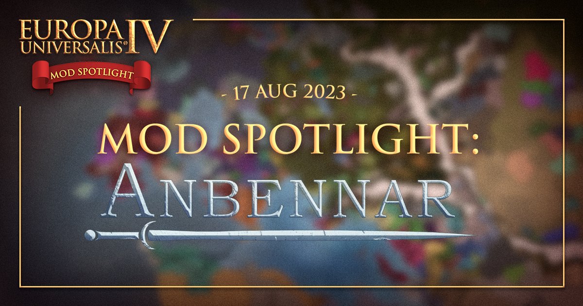 E_Universalis's tweet photo. Our Anniversary Mod Spotlight had to be a big one... so we're doing a two-part spotlight on Anbennar! 🧙‍♂️ 

Anbennar is an extensive fantasy world overhaul, and we're excited for them to join us for a spotlight.     

Part 1 out now, link in 🧵 https://t.co/HndOU4qo0w