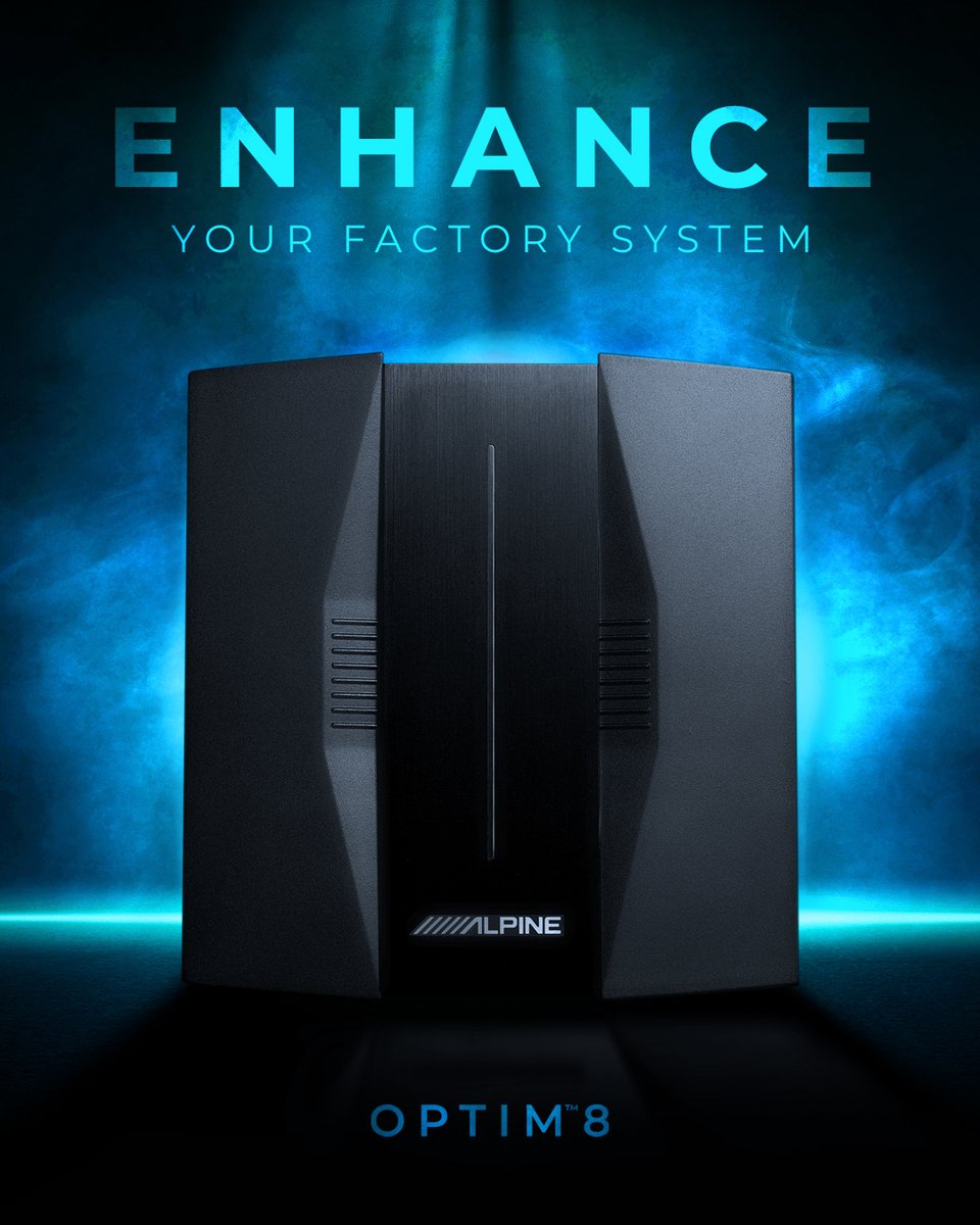 AlpineUSA's tweet photo. Enhance your factory or aftermarket radio and sound system with the Alpine OPTIM™8. Featuring a built-in 8-channel amplifier with Hi-Res Audio playback up to 96kHz/24Bit, the OPTIM™8 is the all-in-one sound solution to amplify and effortlessly sound-tune your system in minutes. https://t.co/2FM4Xlciwg