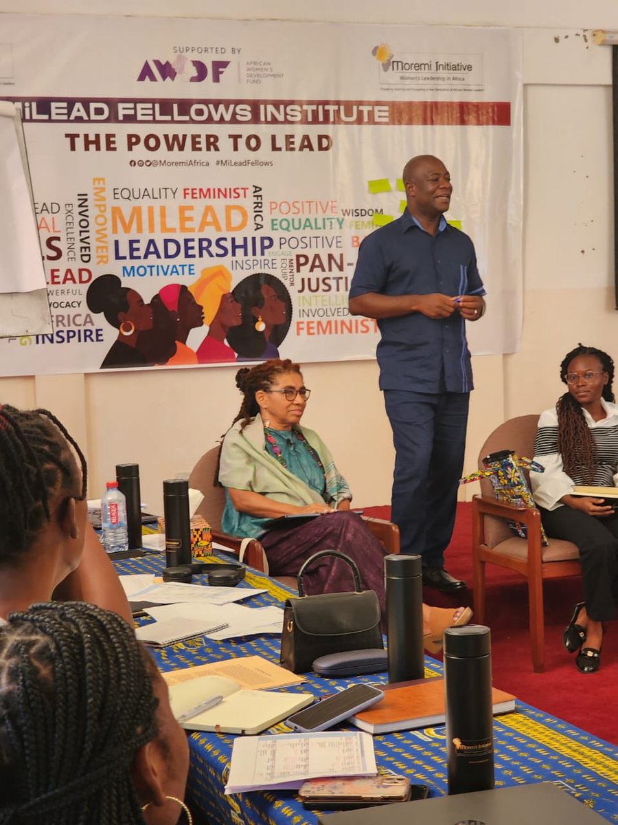 MoremiAfrica's tweet photo. Our leaders leader, Mawuli ⁦@mawulidake⁩ and Prof. Akosua ⁦@adomakoampofo⁩ leading an insightful conversation today on Pan-African Leadership with the 2023 class of MILEAD Fellows.  #MILEAD #MILEADFellows #MILEAD2023 #PanAfricanism #YoungWomenLead https://t.co/X6suxrLiHL