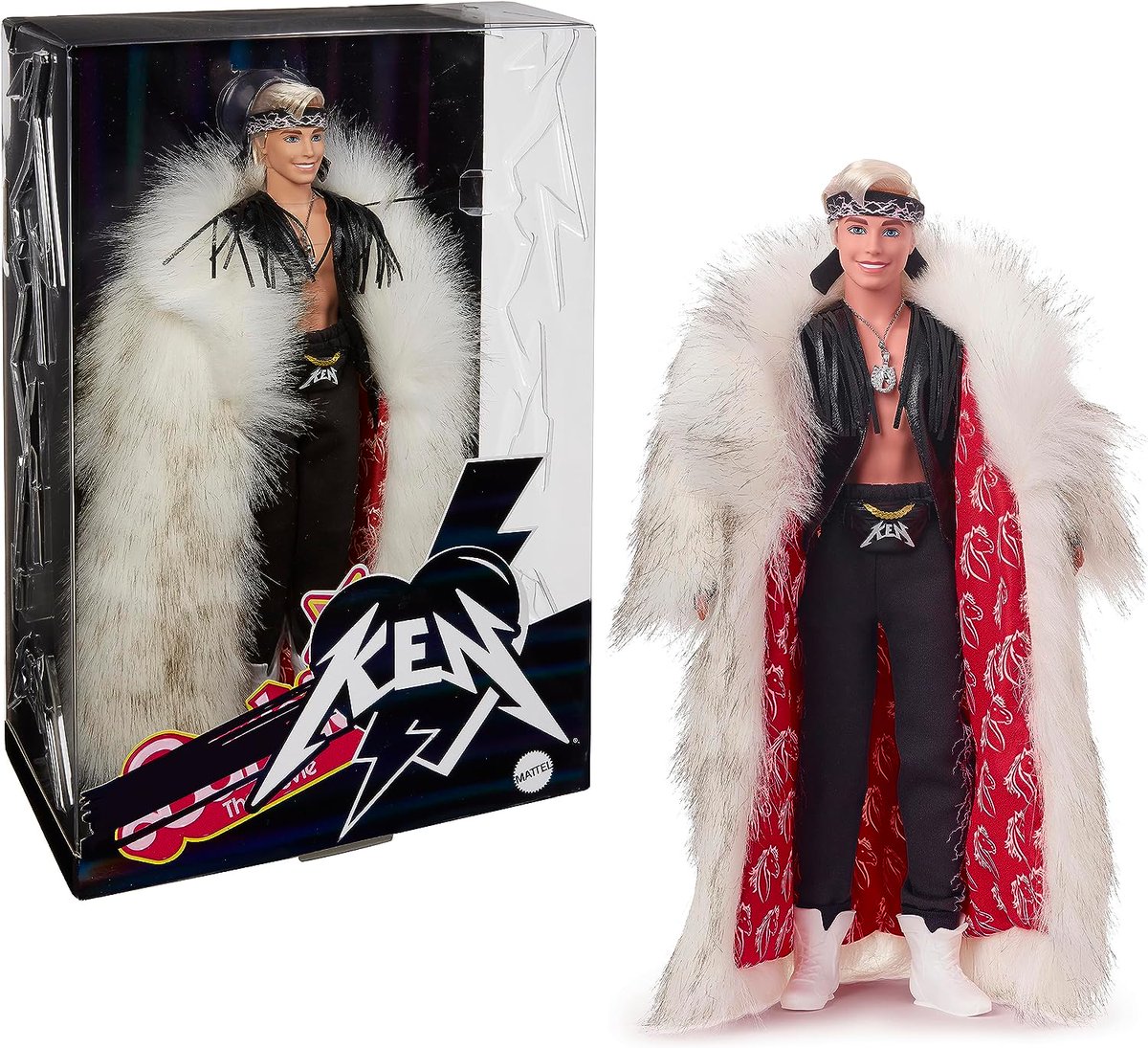IGNDeals's tweet photo. Barbie The Movie Collectible Ken doll with faux fur coat and headband is up for preorder at Amazon. Comes out January 31, 2024. https://t.co/CaG0stoKVf https://t.co/ruVRMXc41v