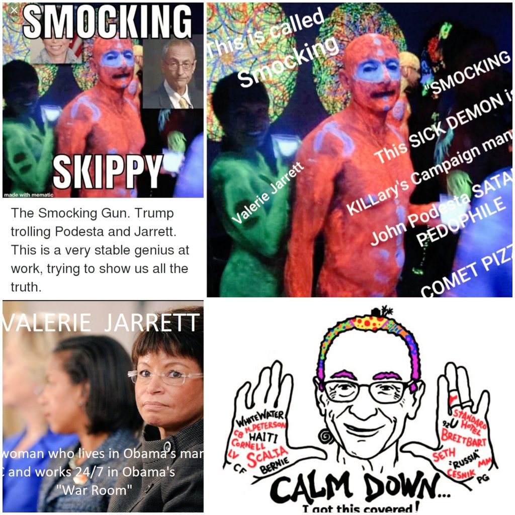 rebeccaanne3's tweet photo. @TruthSeeker____ @AwakenedOutlaw Remember when Trump trolled #Podesta with the #SmockingGun tweet? https://t.co/VFt8WZVPFr