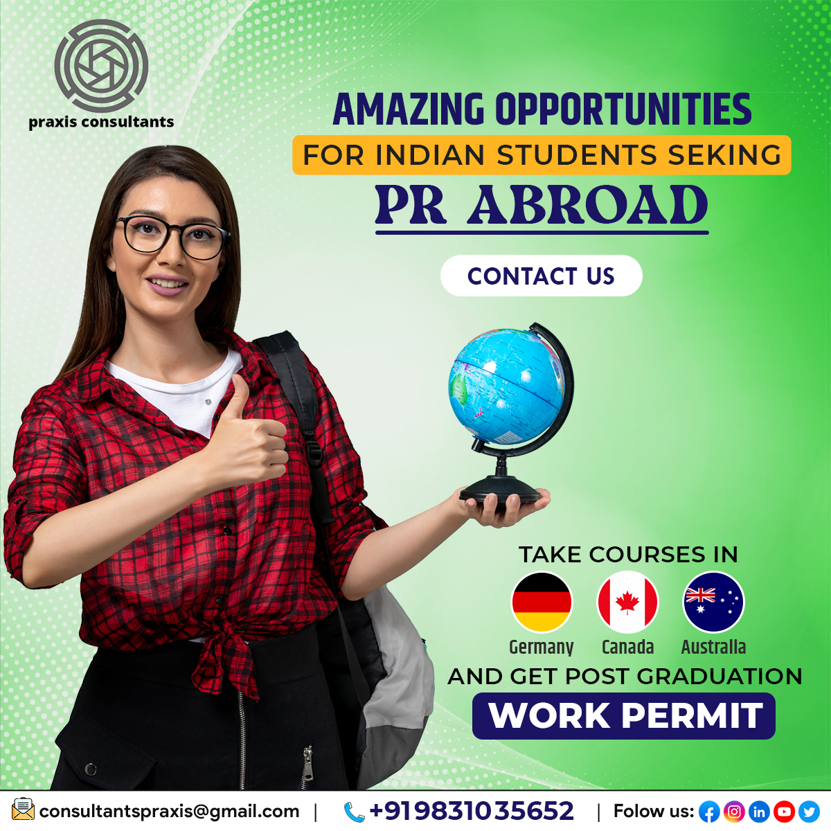 praxiscons40254's tweet image. Unlock Your Global Journey. Study Abroad, Work Abroad, Thrive Abroad!
#StudyAbroad #PRPathway #InternationalOpportunities
#ExploreWorld #GlobalSuccess