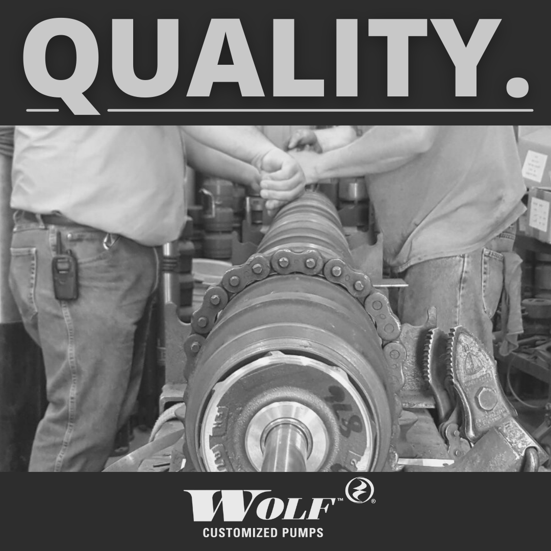 WolfPump's tweet photo. Quality Equipment. Quality People. Quality Results. Those principles help drive the mission at Wolf so we can get our customers the right pump, right now. #WolfPump https://t.co/3xGaTI1IhO