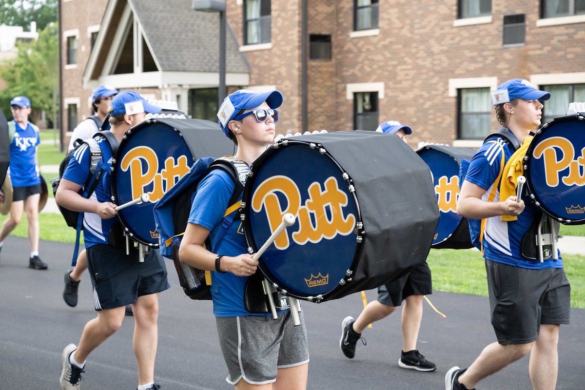 PittBradford's tweet photo. The Pitt Band visited us this week for practice on our campus! Thanks to Harry Bloomberg for sharing his amazing photos with us! 😄 https://t.co/PEzrpOaxtx