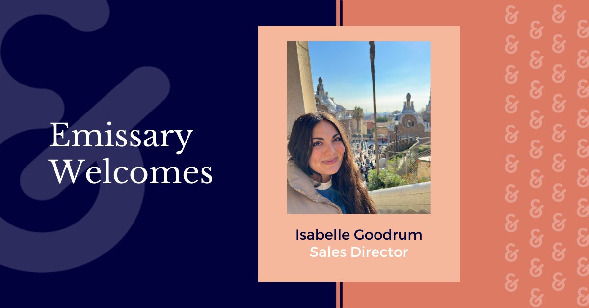 emissary's tweet photo. Emissary welcomes Isabelle Goodrum as Sales Director. With a BA from BYU, she was an Account Exec at Kenect and brings energy and excitement to her role at Emissary! She loves reading, travel, Taylor Swift concerts, and family time. 

#newhire #welcome #Emissaryteam https://t.co/aDhLHcPX80