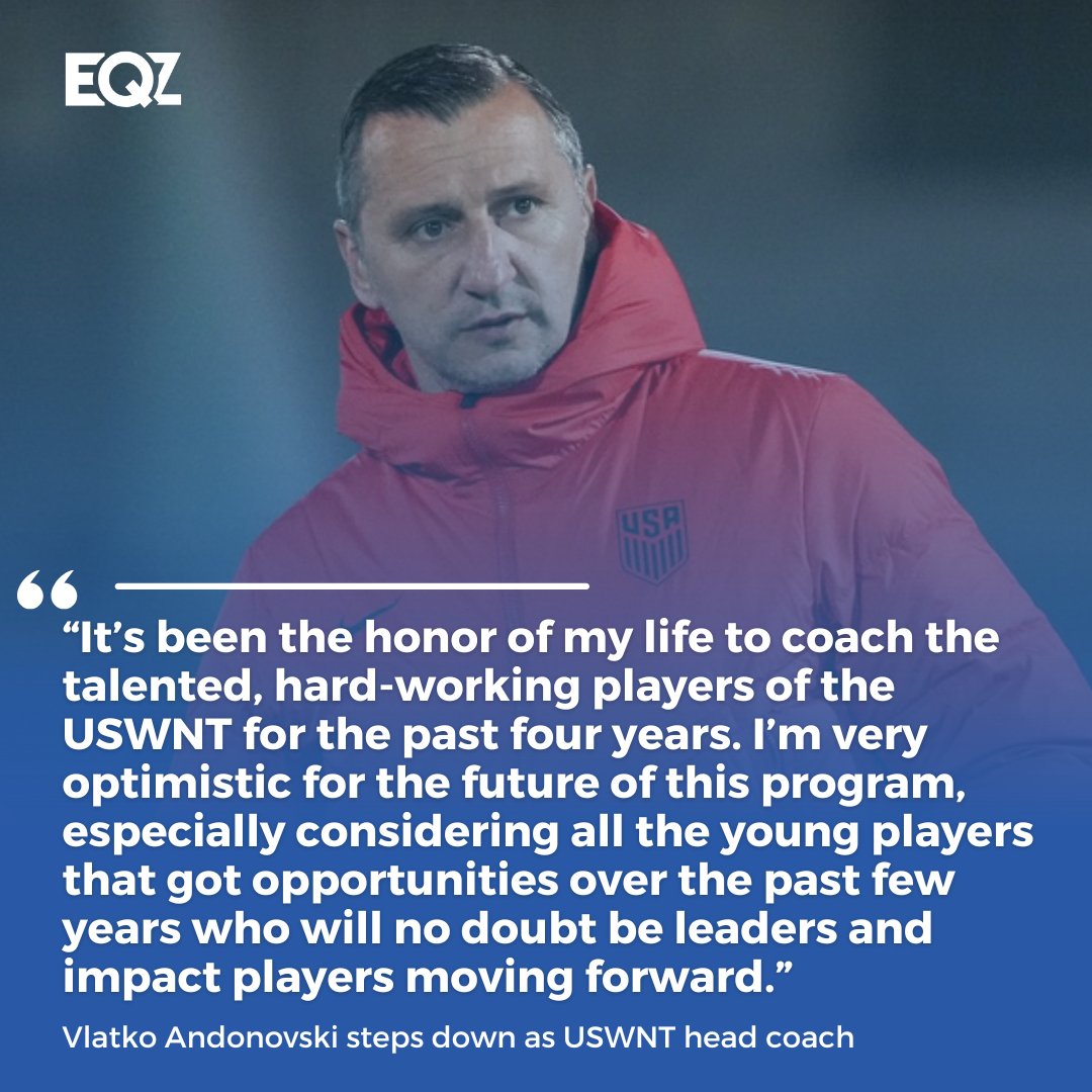 EqualizerSoccer's tweet photo. OFFICIAL: Vlatko Andonovski has stepped down as #USWNT head coach. Twila Kilgore has been named interim coach.

MORE:

➡️ https://t.co/1rVJOL8XLk https://t.co/2rYfQ2J2hT