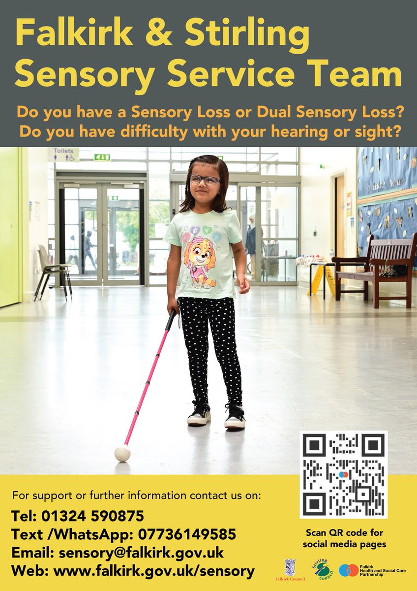 FalkirkSensory's tweet photo. Do you or someone you know need support or advice on sensory loss, if so contact our team for more information. https://t.co/YLYP4uoYj7