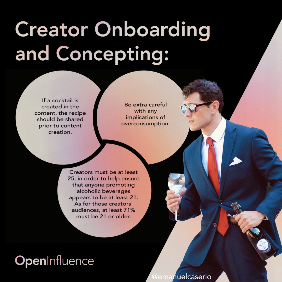 OpenInfluence's tweet image. Creator marketing boosts alcohol industry campaigns. 🥂 Take a look at these creator onboarding must-knows before jumping into a campaign. Want to learn more about the best practices? Download our report: openinfluence.com/report-everyth… 🍾

#creatormarketing #alcoholindustry