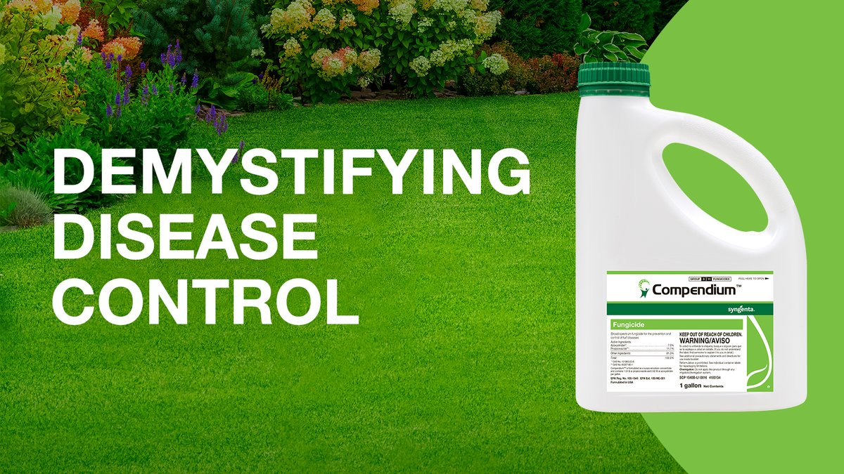 SyngentaTurf's tweet image. Demystifying disease control with just one fungicide. It’s #Time4Compendium!

✅Controls every major turf disease in lawns like #brownpatch
✅Improves overall turf quality
✅Simplifies disease control &amp;amp; enhances profit potential
bit.ly/3DXZ6xB