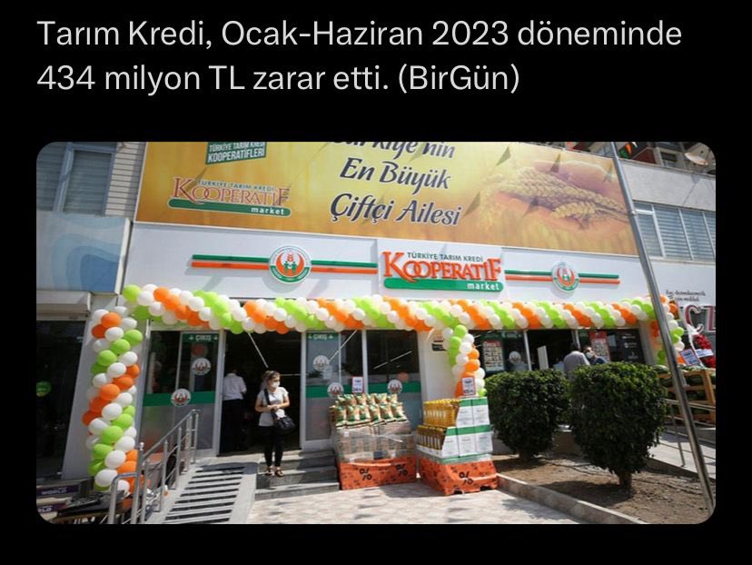 Gerçeklerden kopuk değerli keklerim; Devlet babanız bakkal işletirse ne mi olur? Zarar eder zarar!!! O zararı kim mi öder? Anlattık… “Marketler sizi soyuyor” masalına inanıp, devlet bakkalı Tarım Kredi Kooperatiflerinden ucuza alış veriş yaptığınızı zannettiyseniz, bilin bakalım…