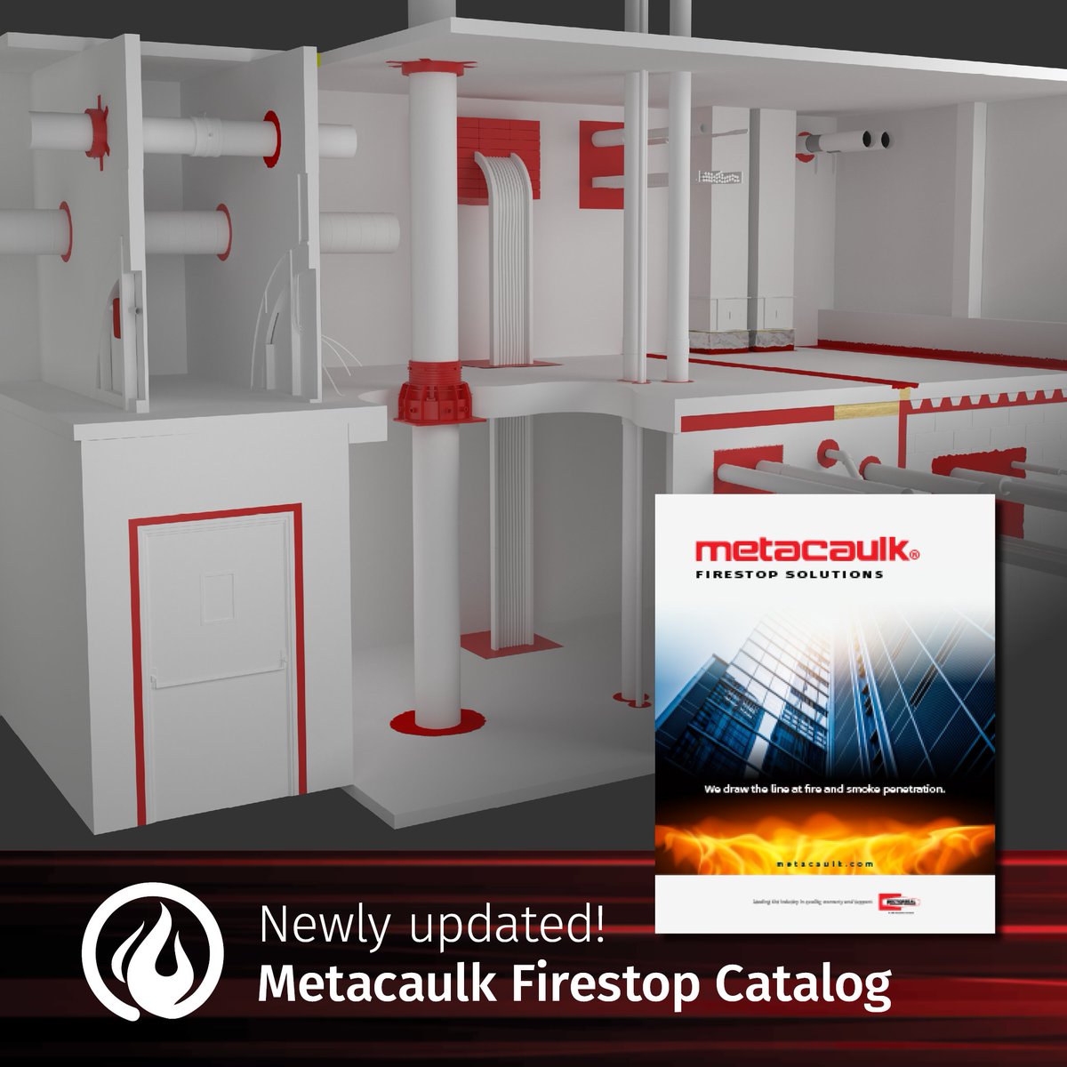 RectorSeal's tweet image. The new #Metacaulk #firestop catalog is here, allowing specifiers, designers, and end users a quick &amp;amp; easy reference guide for selecting the correct solution! Packed with 3D images, technical info and more. 
&amp;gt;&amp;gt; rs.today/firestop-catal… &amp;lt;&amp;lt; #RectorSealToTheRescue #Construction