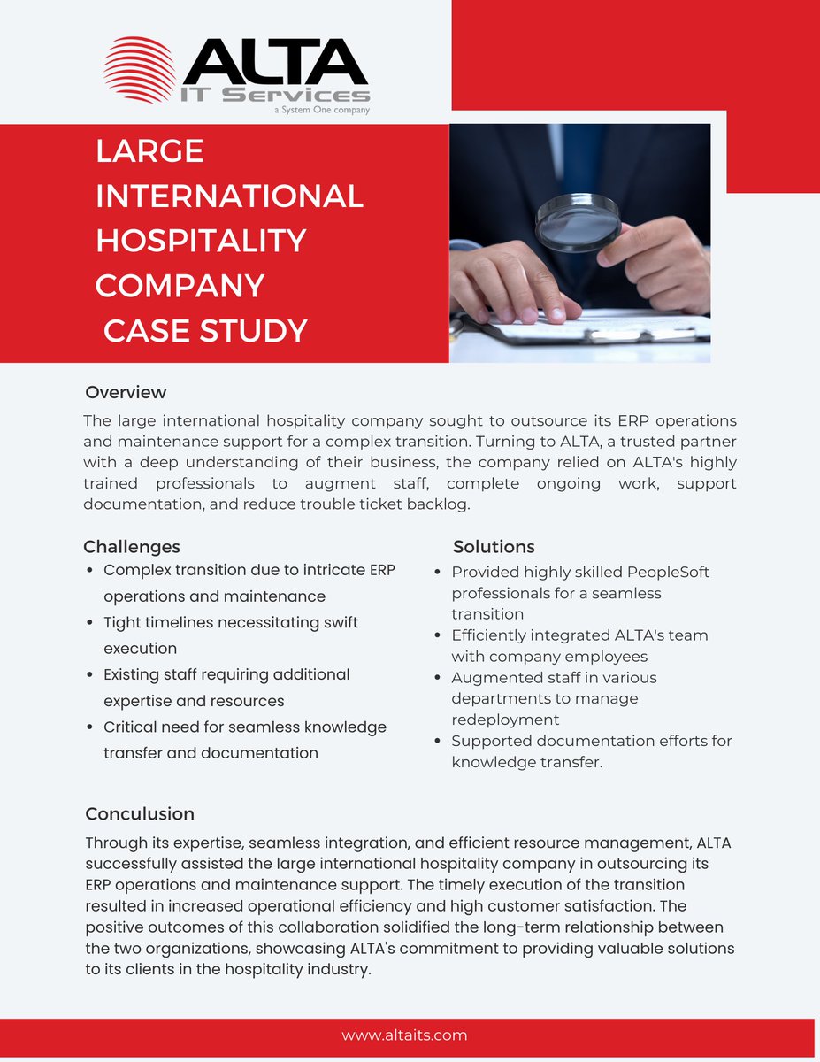 altaitservices's tweet image. Please read about how  our highly trained professionals seamlessly merged with the company&apos;s team, accelerating the transition process with precision and expertise. 

#ALTAIT #erptransition #successstory #clientsuccess