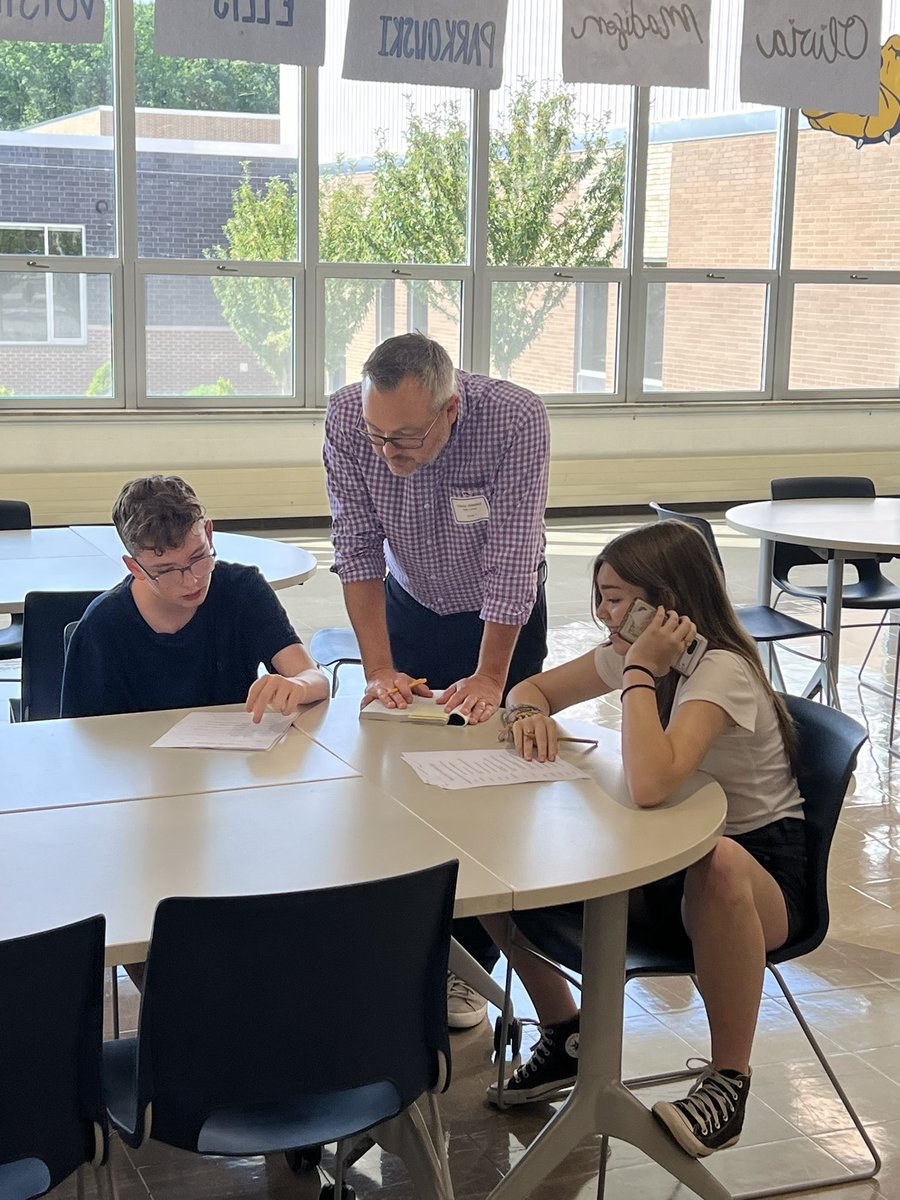 DrJimLloyd's tweet photo. @SchlechtyCenter Our students from @OFMS_BTC acting out the different forms of compliance vs engagement behaviors that students can demonstrate. Just bc they do the work doesn’t mean that it is engaging, inspiring and empowering. In OF, we design with them in mind. https://t.co/hMGqk2bGyu