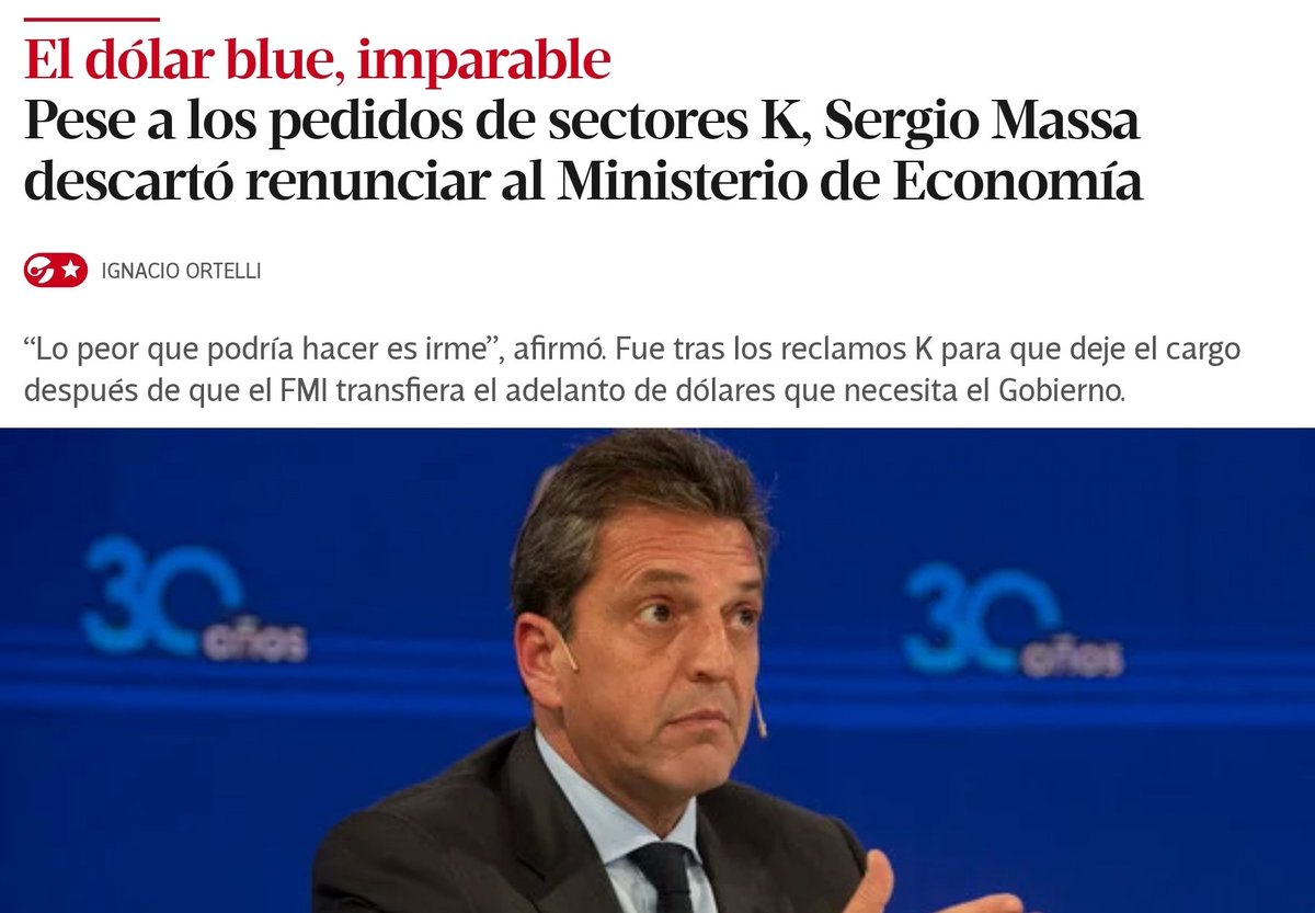 Venía a "estabilizar la economía y así llegar a la presidencia, como Fernando Henrique Cardoso" aunque él mismo admitiera que "el ministerio es incompatible con la candidatura".
Usó el BCRA para su campaña presidencial (y a AySA para la interna de su municipio); y así llevó la