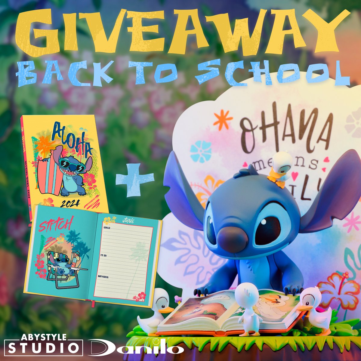 #GIVEAWAY #STITCH

Back to school is just around the corner!

#WIN a Stitch 2024 diary and a Stitch Ohana figurine to start the year off right!

To enter:
▶️RT + follow <a href="/CalendarsUK/">Danilo Calendars</a> &amp; <a href="/abystyle_studio/">ABYstyle Studio</a>

Good luck to you all🍀
⌛️Draw on 04/09

T&amp;Cs: bit.ly/DaniloStitchCo…