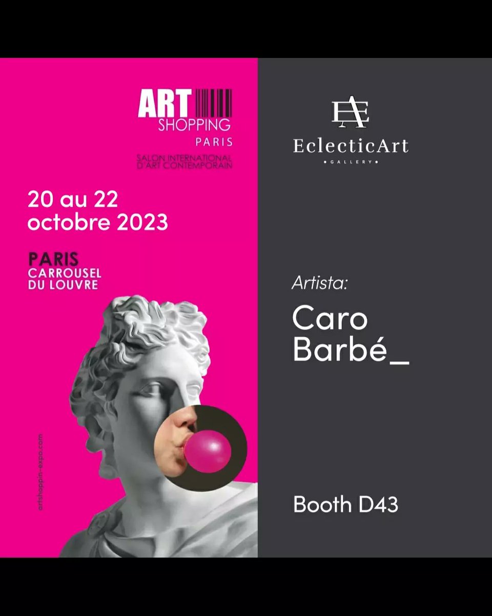caro_barb's tweet photo. Obra "la descendencia"  estará expuesta en el carrousel du louvre en Paris, del 20 al 22 de octubre. Muy feliz!! https://t.co/rG91jhHfGG