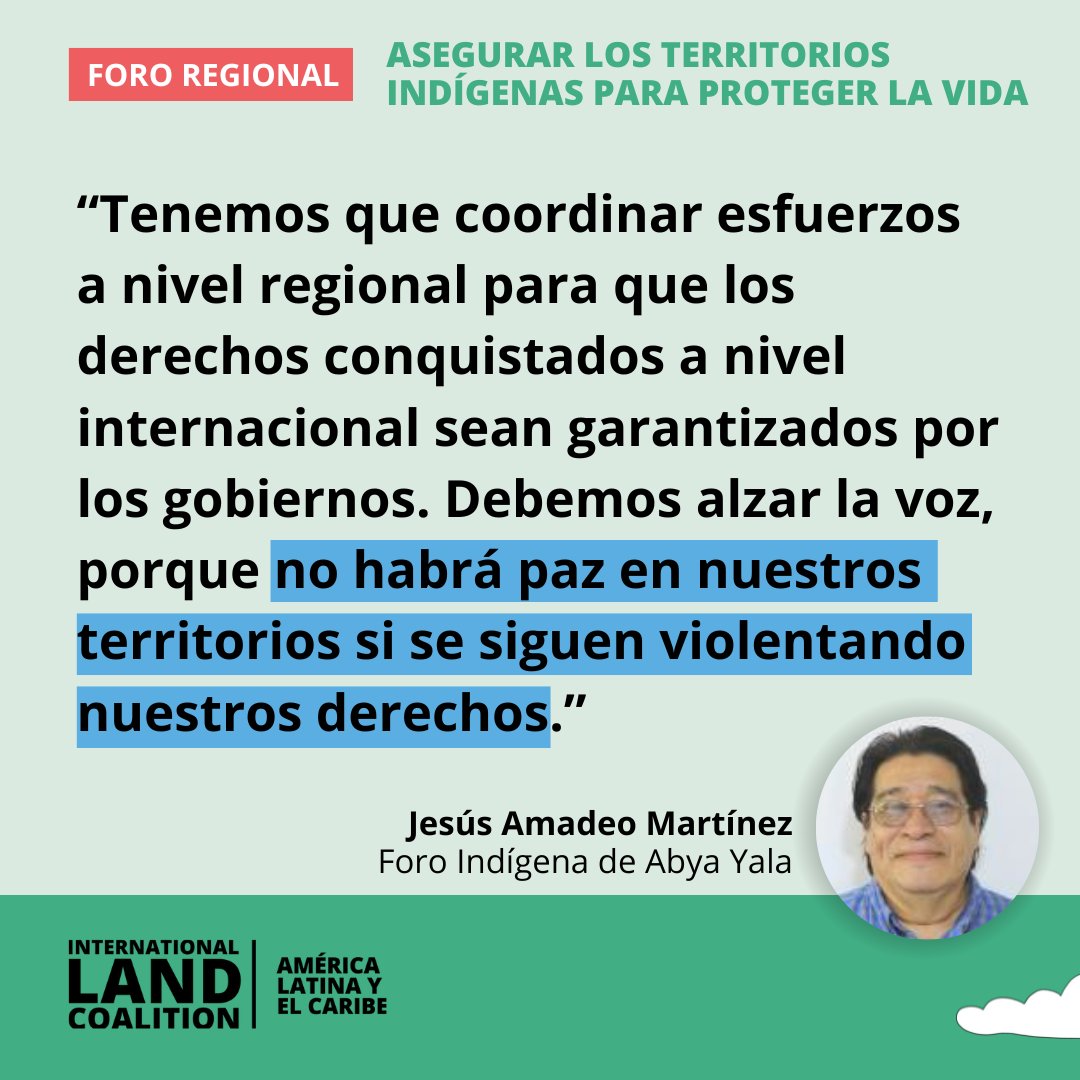 #TerritoriosIndígenasParaLaVida ✋🏽Jesús A. Martínez, del @indigenasFIAY, explicó que los #PueblosIndígenas han logrado constituir espacios a nivel internacional y avanzar en marcos jurídicos, pero aún falta que esto se traduzca en realidades que garanticen sus derechos.