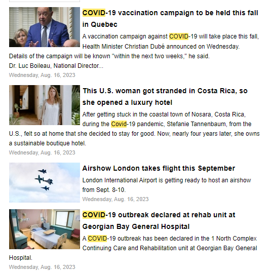 Skeptical_Mike's tweet image. PSYOP: CTV has published 15 pieces on COVID since yesterday.