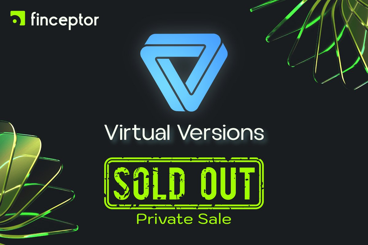 The @virtualversions private sale is sold out in under 120 seconds in the FCFS round🔥

Be ready for the MAJOR CEX listing 👀