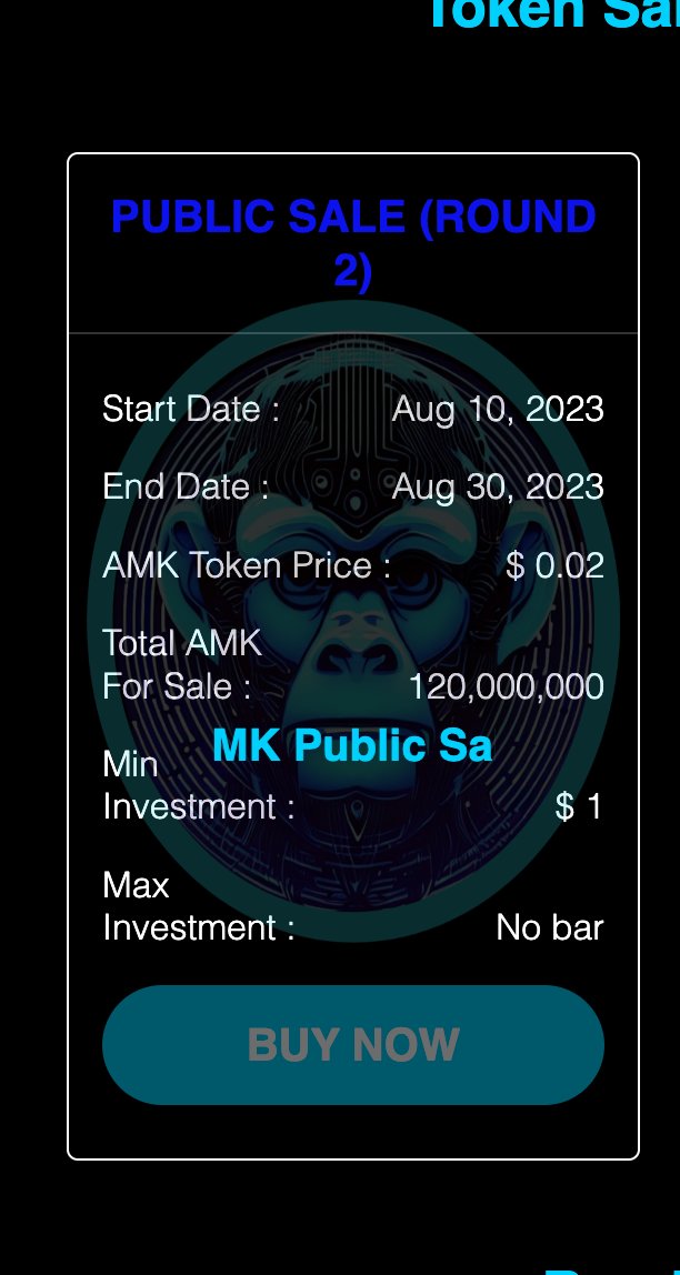 array_monk's tweet image. arraymonk.com
🪙🪙🪙🪙🪙🪙🪙🪙🪙🪙🪙🌐🌐🌐🌐🌐
public sale round 2
buy now
amk token price $ 0.02
#bnb #usdt #bep20 #Binance #scan #ICO #token #trading #exchange