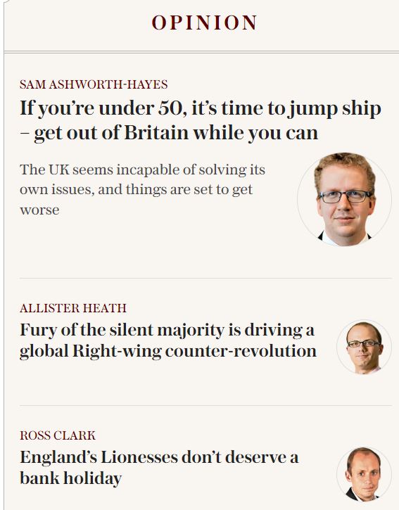I don't know how Telegraph readers get through the day