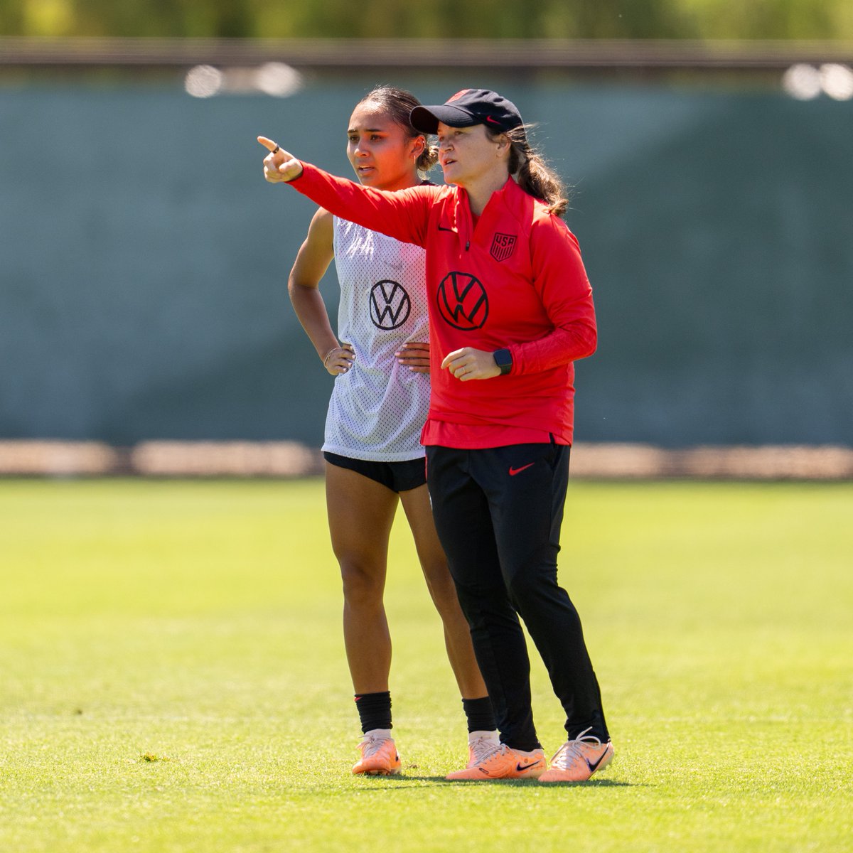 USWNT's tweet photo. Interim head coach Twila Kilgore (formerly Kaufman) served as #USWNT assistant coach for the past year and a half, and in 2021 became the first American-born woman to earn U.S. Soccer’s Pro Coaching License. https://t.co/VPSanYQYGF